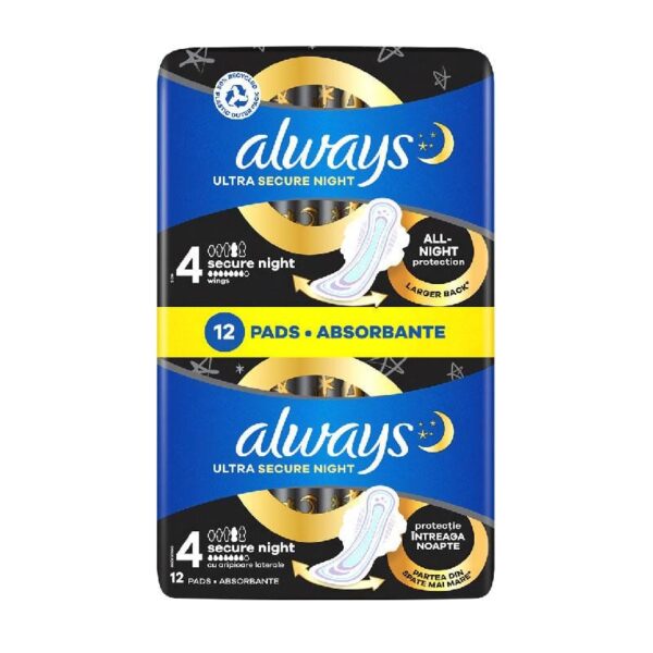 Always Ultra Secure Night 12 Pads