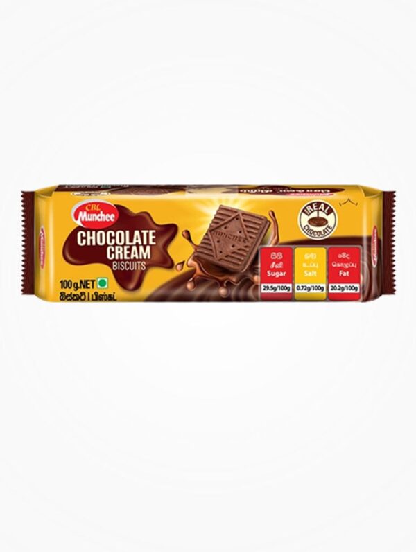 MUNCHEE CHOCOLATE CREAM BISCUITS 100G