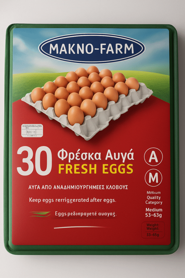 MAKNO Farm Medium Eggs 30 Piece
